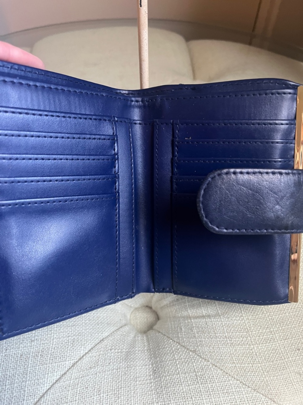 Julia Buxton Heiress Cardex Navy Blue Exterior Leather Women's Wallet - Picture 8 of 12